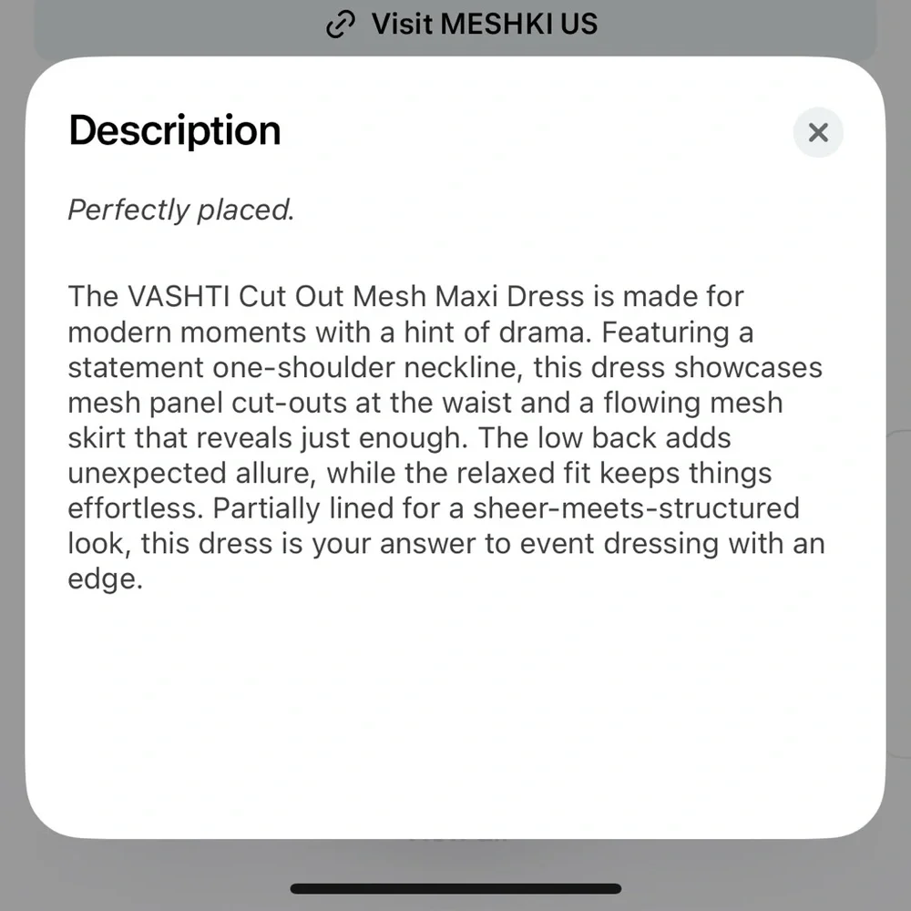 Meshki Black One-Shoulder Sheer Dress - Picture 6 of 6